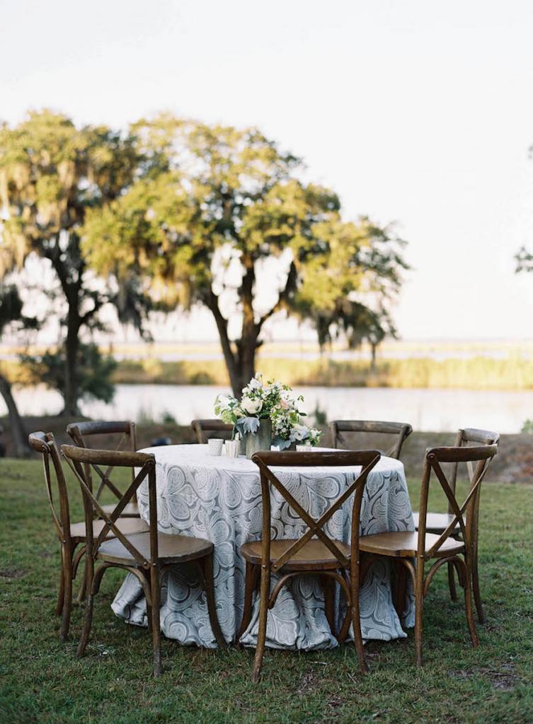 Tables and chairs by Snyder Events. Linens by La Tavola. Florals by Blossoms Events. Photograph by Tec Petaja.