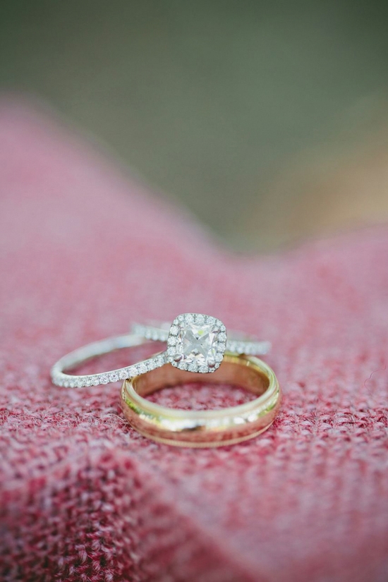 WITH THIS RING: While enjoying a candlelit picnic in the park, Thomas started to recite a poem and pop the question, when Ruth’s jacket caught on fire. “I set my girlfriend on fire and she still said, ‘Yes!’ ” says Thomas.