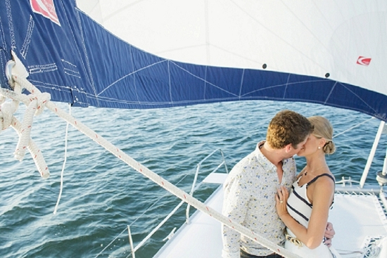 Boat by Om Sailing Charters. Bride’s top through Target. Styling by Alden DeHart of Scarlet Styles. Shoot design by Scarlet Plan &amp; Design. Image by The Click Chick Photography at Charleston Harbor Resort &amp; Marina.