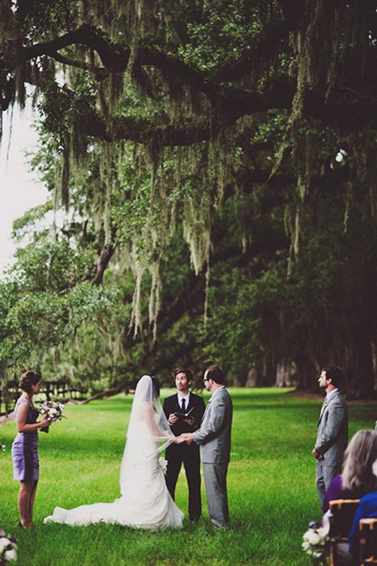 IN NATURE: Jacob and Kris’ altar? Century old oaks and draping Spanish moss.