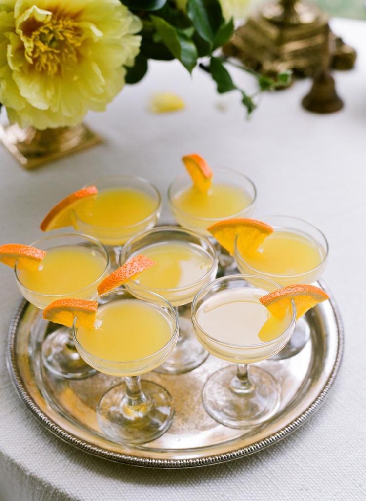 BRUNCH TIME: Guests enjoyed mimosas adorned with fresh citrus.