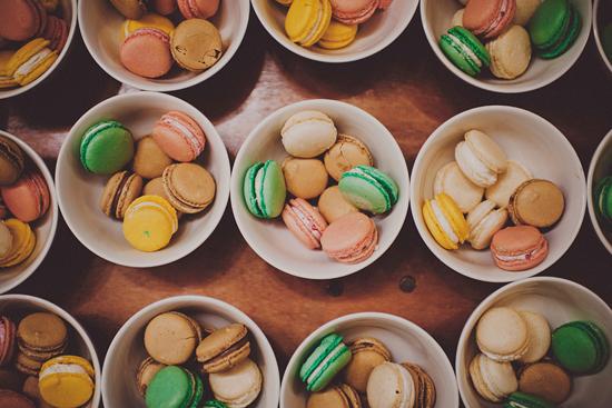 SOMETHING SWEET: Small bowls of macaroons from Granville’s Catering were the perfect late-night treat.