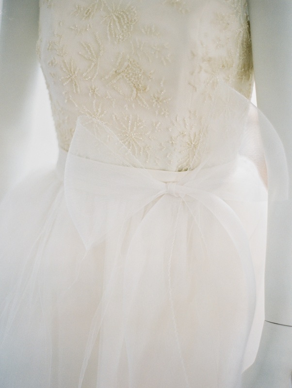 A tulle bow adds a touch of fairy tale to this Katherine McDonald frock.