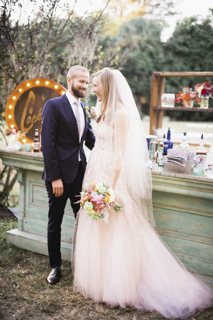 I GOT YOU, BABE: Quirky colors, playful décor, and the  couple’s own sense of fun brought out the whimsical side of Magnolia Gardens.