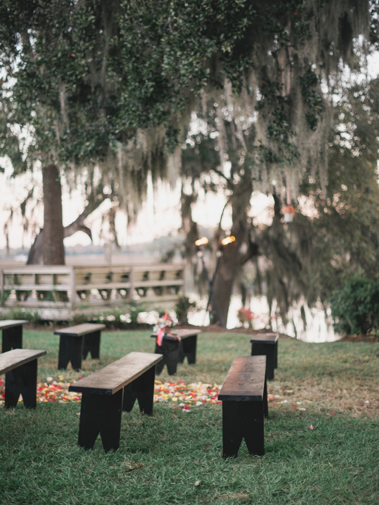 Event design and coordination by Tusk Events. Image by Timwill Photography at Magnolia Plantation and Gardens.