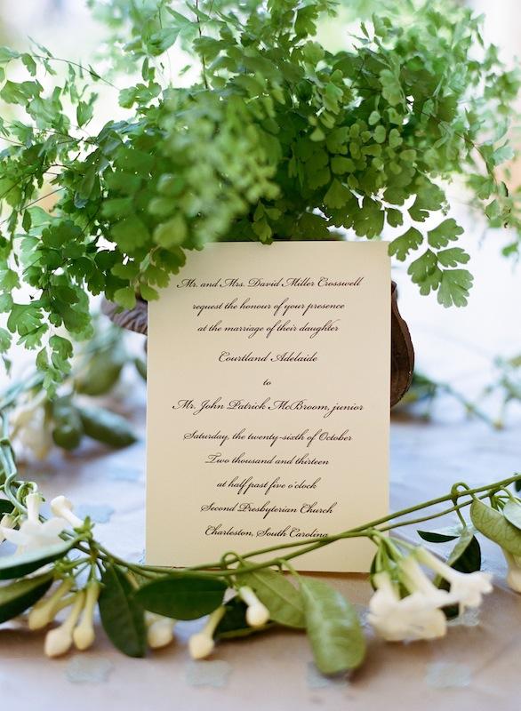 Stationery from Crane and Co. Florals by Sara York Grimshaw Designs. Image by Marni Rothschild Pictures.