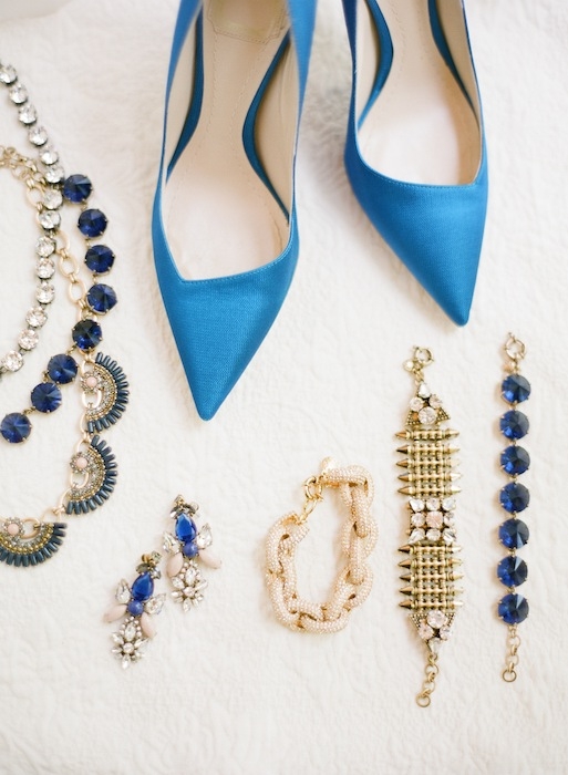 Reception jewelry from J.Crew. Shoes by Christian Dior. Image by KT Merry Photography.