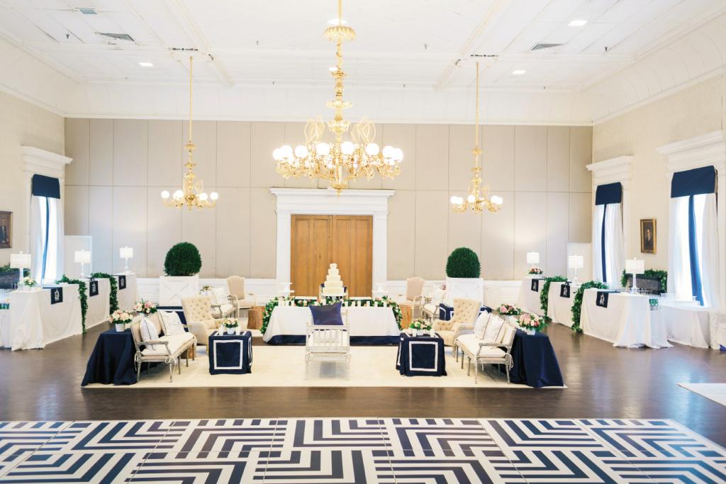 The bride’s favorite décor element? Their one-of-a-kind dance floor.