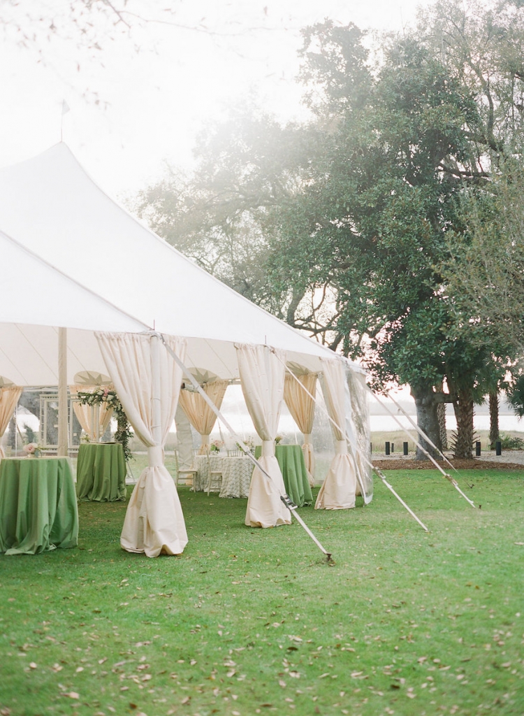 Photograph by Corbin Gurkin at Lowndes Grove Plantation. Tent by Snyder Events Rentals.