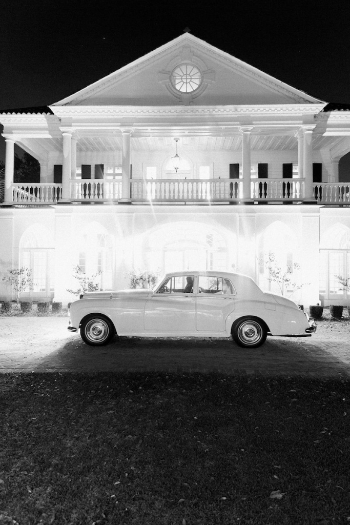 Photograph by Corbin Gurkin at Lowndes Grove Plantation. Getaway car by Charleston Style Limo.