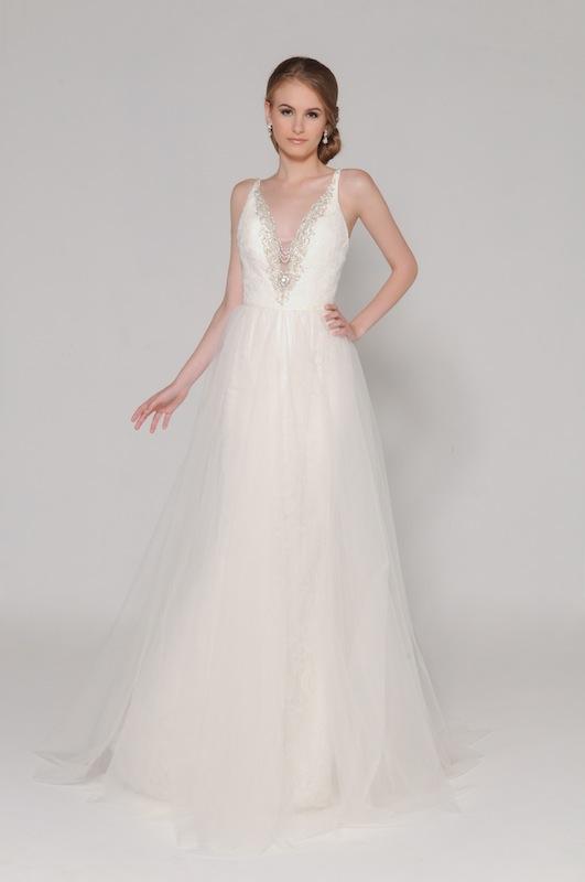 Eugenia Couture&#039;s &quot;Juliette&quot; with overskirt. Available through EugeniaCouture.com.