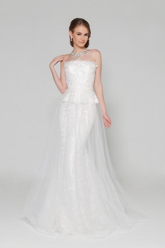 Eugenia Couture&#039;s &quot;Felicity&quot; with overskirt. Available through EugeniaCouture.com.