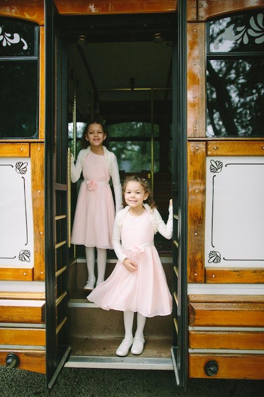 Flower girl dresses from Nordstrom. Shoes from Stride Rite. Transportation by Absolutely Charleston. Image by Juliet Elizabeth Photography.