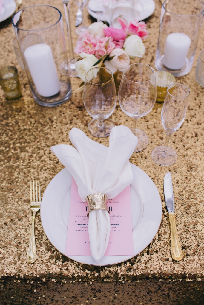 Simple place settings allowed statement linens to shine. &lt;i&gt;Photograph by Hyer Images&lt;/i&gt;