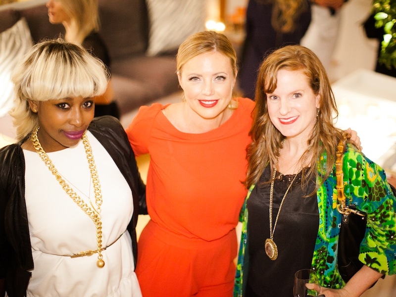 A few of our New York-based crew catches up: Ayoka Lucas and Andrea Tallent, director of business development and sponsorship sales for Baker Motor Company Charleston Fashion Week.