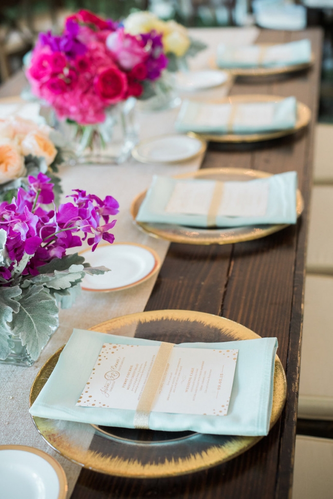 Menus by Studio R. Tabletop rentals from EventWorks. Event and floral design by Engaging Events. Photograph by Marni Rothschild Pictures.