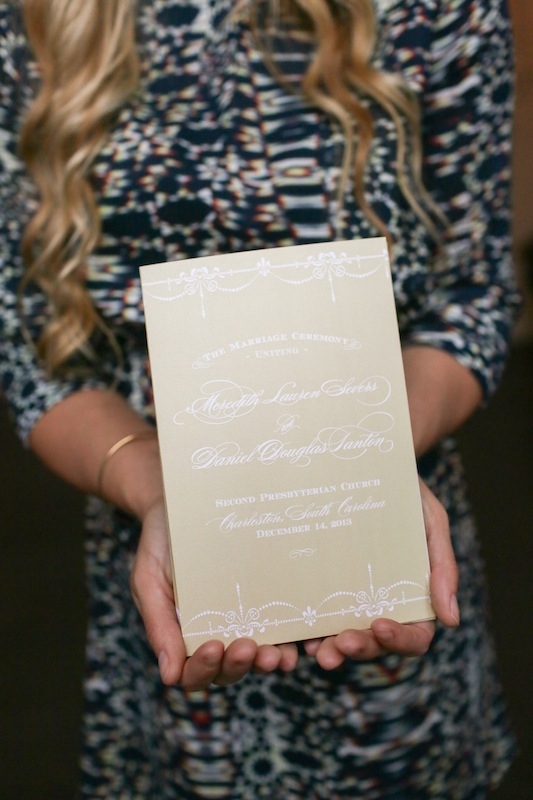 Ceremony program by Sixpence Press. Image by The Connellys.