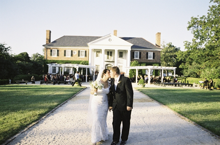 ROMANTIC REEL: The pair wed in front of Boone Hall Plantation’s main house, which appeared in the 2004 film &quot;The Notebook.&quot;