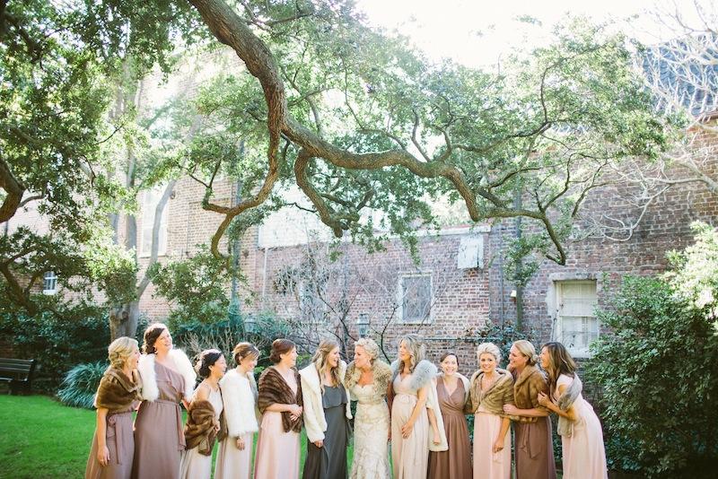 Bridal gown by Anne Barge from Fabulous Frocks. Bridesmaid dresses by Joanna August from Bella Bridesmaids. Image by Juliet Elizabeth Photography.