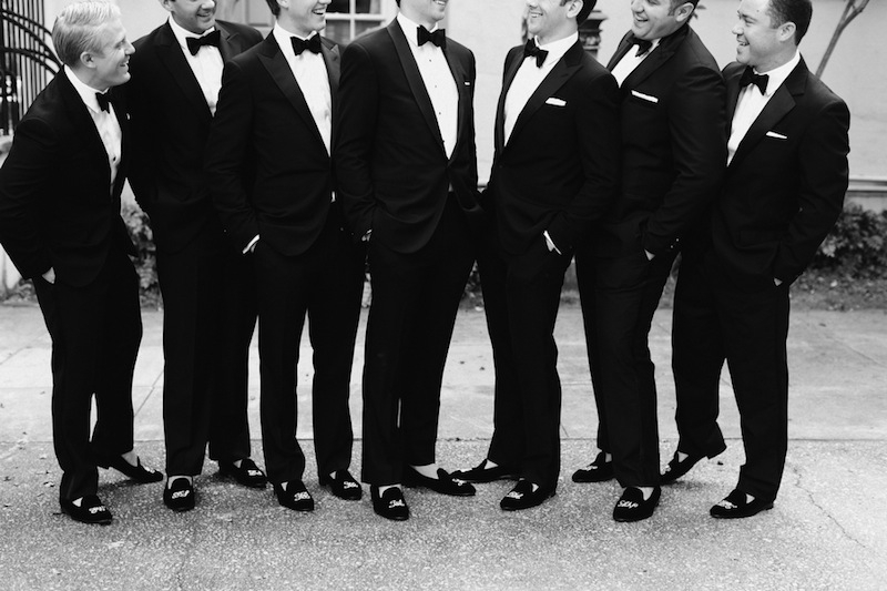 Groom and groomsmen attire by Ralph Lauren Black Label. Image by Corbin Gurkin.