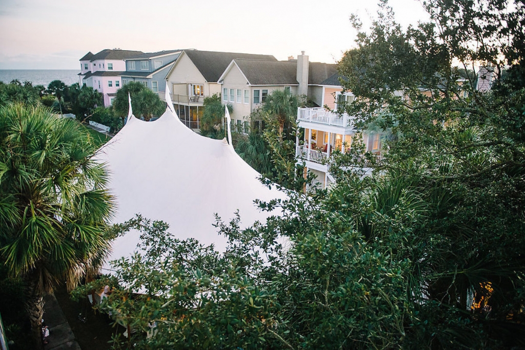 Tent from Sperry Tents Southeast. Image by Aaron and Jillian Photography at Wild Dunes Resort.