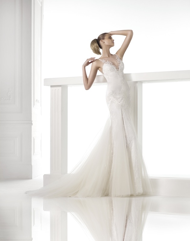 Pronovias&#039; &quot;Calime.&quot; Available in Charleston through Gown Boutique of Charleston.