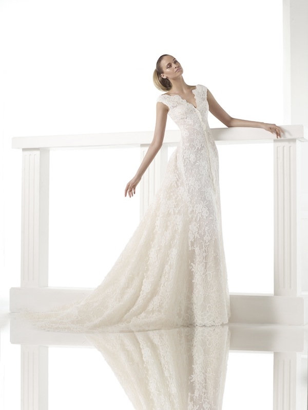 Pronovias&#039; &quot;Canberra.&quot; Available in Charleston through Gown Boutique of Charleston.