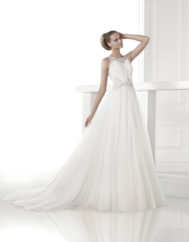 Pronovias&#039; &quot;Cassiel.&quot; Available in Charleston through Gown Boutique of Charleston.