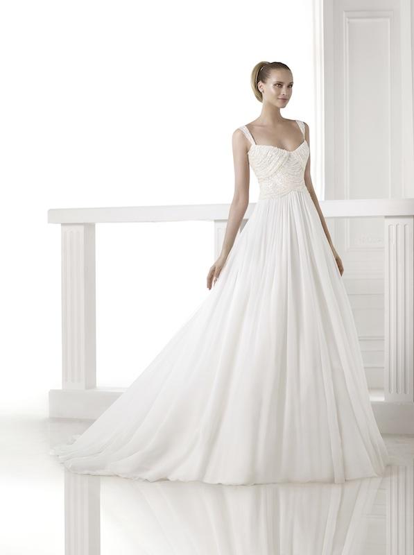 Pronovias&#039; &quot;Cibeles.&quot; Available in Charleston through Gown Boutique of Charleston.