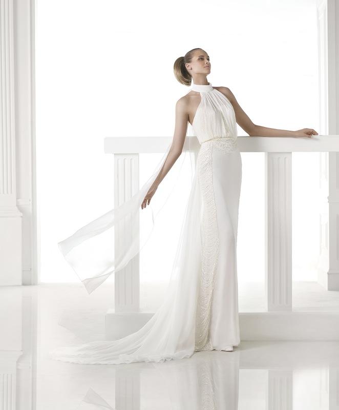 Pronovias&#039; &quot;Ciclamen.&quot; Available in Charleston through Gown Boutique of Charleston.