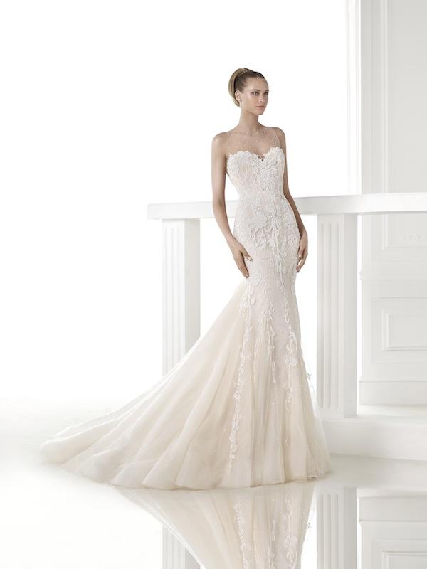 Pronovias&#039; &quot;Clarisa.&quot; Available in Charleston through Gown Boutique of Charleston.