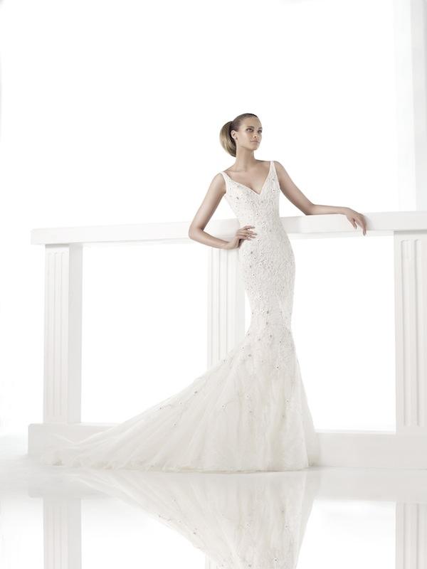 Pronovias&#039; &quot;Claudiane.&quot; Available in Charleston through Gown Boutique of Charleston.