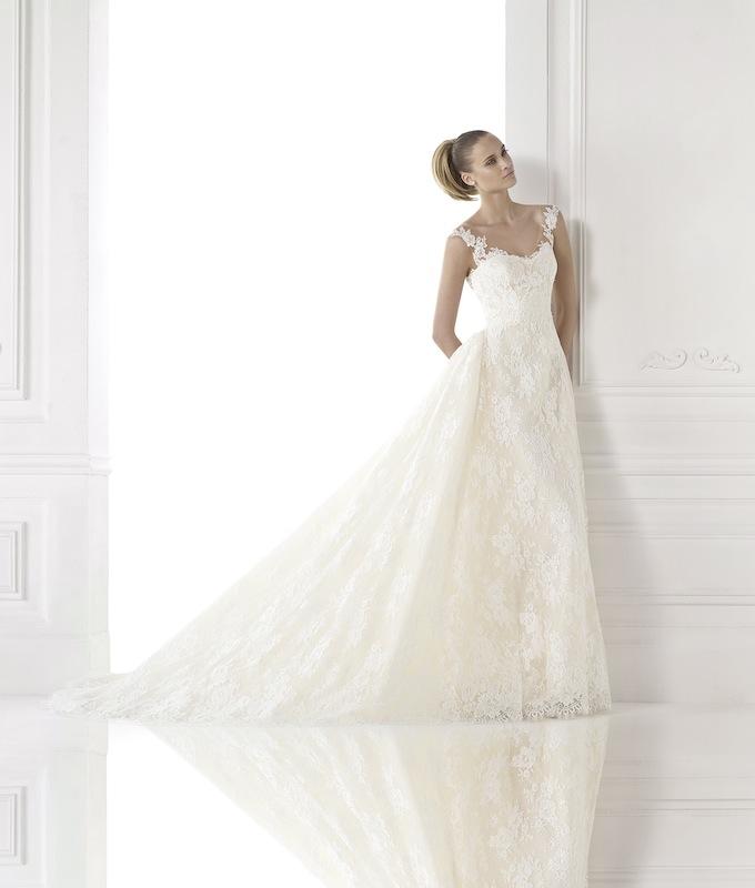 Pronovias&#039; &quot;Constance.&quot; Available in Charleston through Gown Boutique of Charleston.
