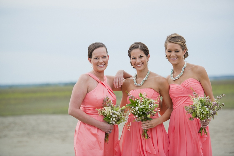 Bridesmaid attire from David’s Bridal. Florals by FloriCHS by Nathalie Rumph. Image by Reese Allen Photography.