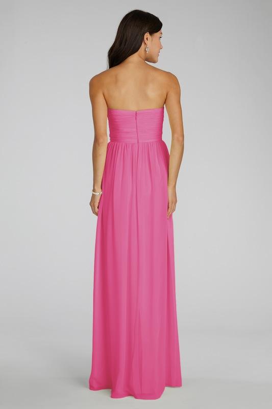 Donna Morgan&#039;s &quot;Laura&quot; in Strawberry. Available in Charleston through Bella Bridesmaids.