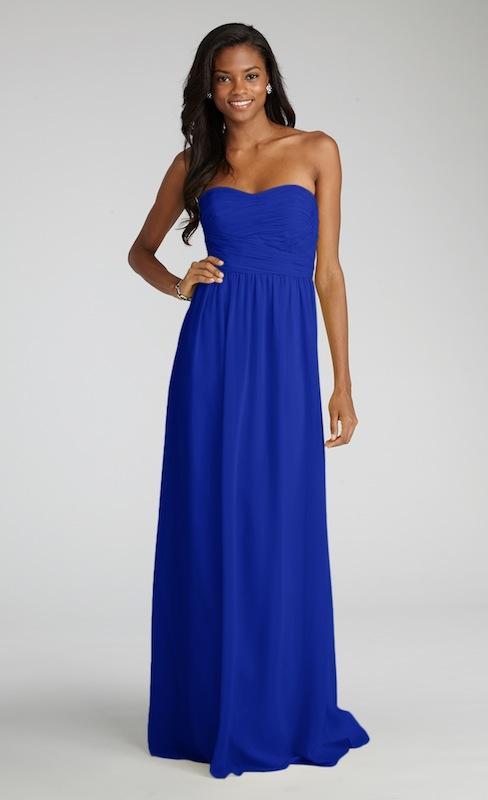 Donna Morgan&#039;s &quot;Stephanie&quot; in Royal. Available in Charleston through Bella Bridesmaids.