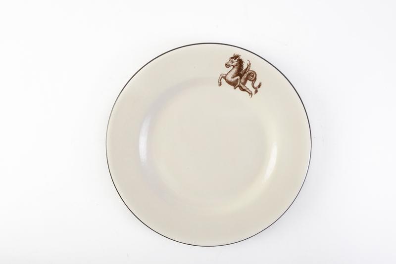 Ceramiche Rometti’s Dinner Plate. Handmade in Italy, the porcelain tableware features either classic dolphins, a seahorse, the della Porta family crest (owners of The Hidden Countship), or your own custom-made coat of arms. The Hidden Countship, $32 (11.375-inch plate)