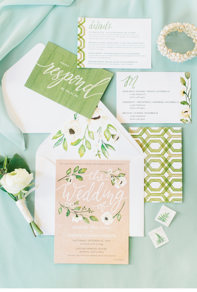 To keep the stationery budget in check, the couple opted for a customized invitation suite from the e-stationer Wedding Paper Divas.  &lt;i&gt;Image Aaron &amp; Jillian Photography&lt;/i&gt;