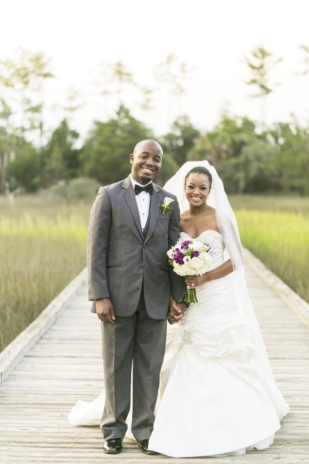 CLASSIC BEAUTY: Erica wore Victor Harper while Nathan donned a tux from Charleston Tuxedo.