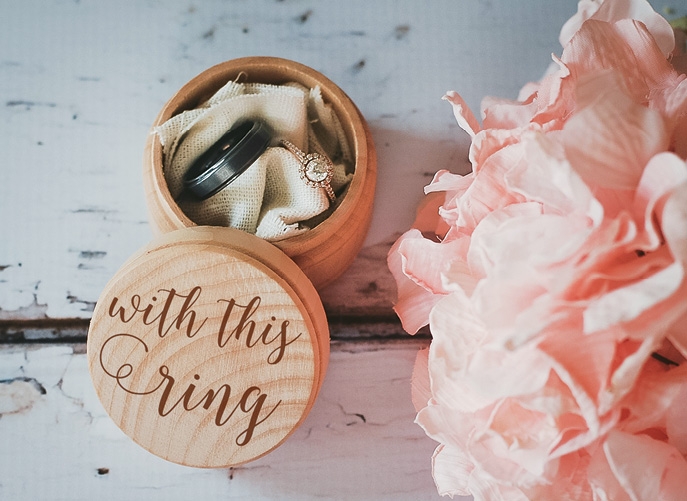 Flowertown Weddings&#039; custom ring bearer box (Photo courtesy of the vendor)