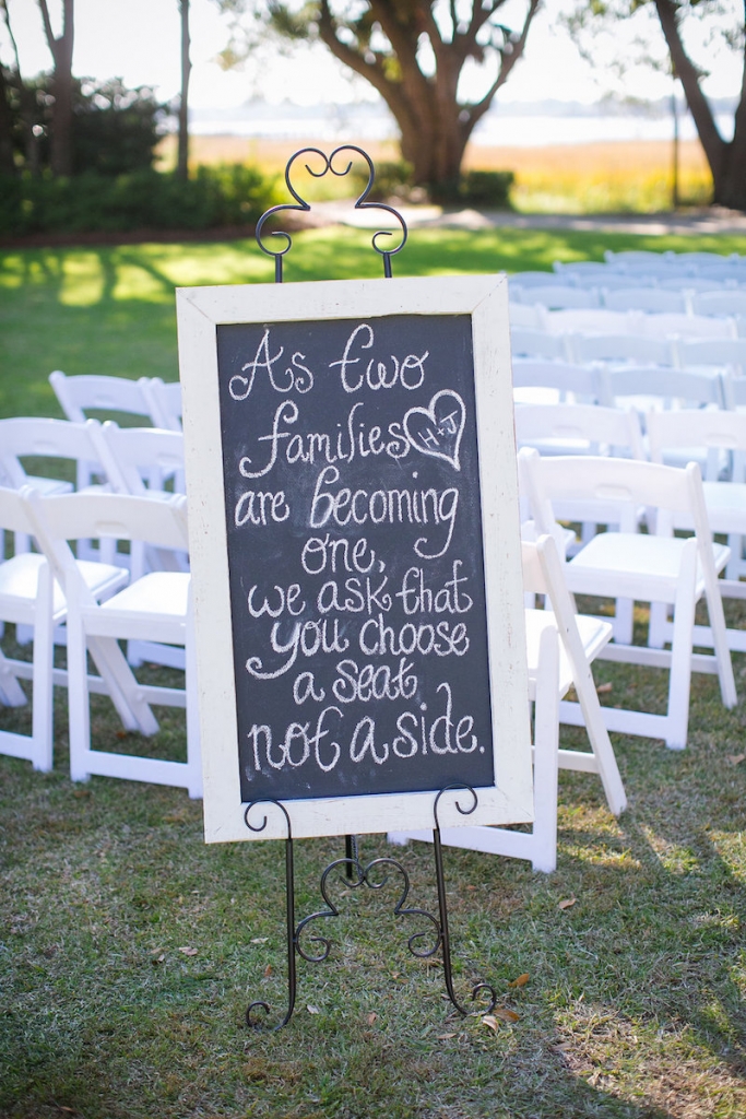 Wedding design by Pure Luxe Bride. Chairs by Snyder Events. Photograph by Dana Cubbage Weddings at Lowndes Grove Plantation.