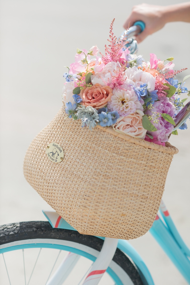 Bike owned by bride. Bouquet by Country and Lace Florist. Image by Leigh Webber Photography.