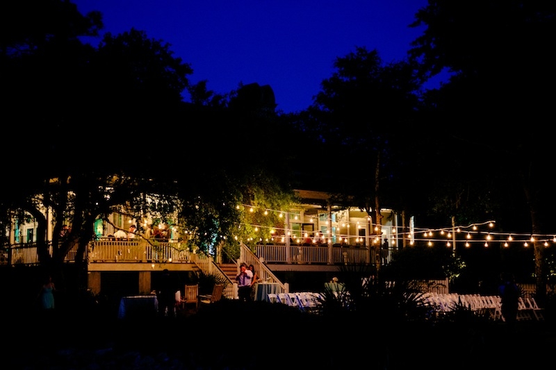 Lighting by Innovative Event Services. Image by Dana Cubbage Weddings at Creek Club at I’On.