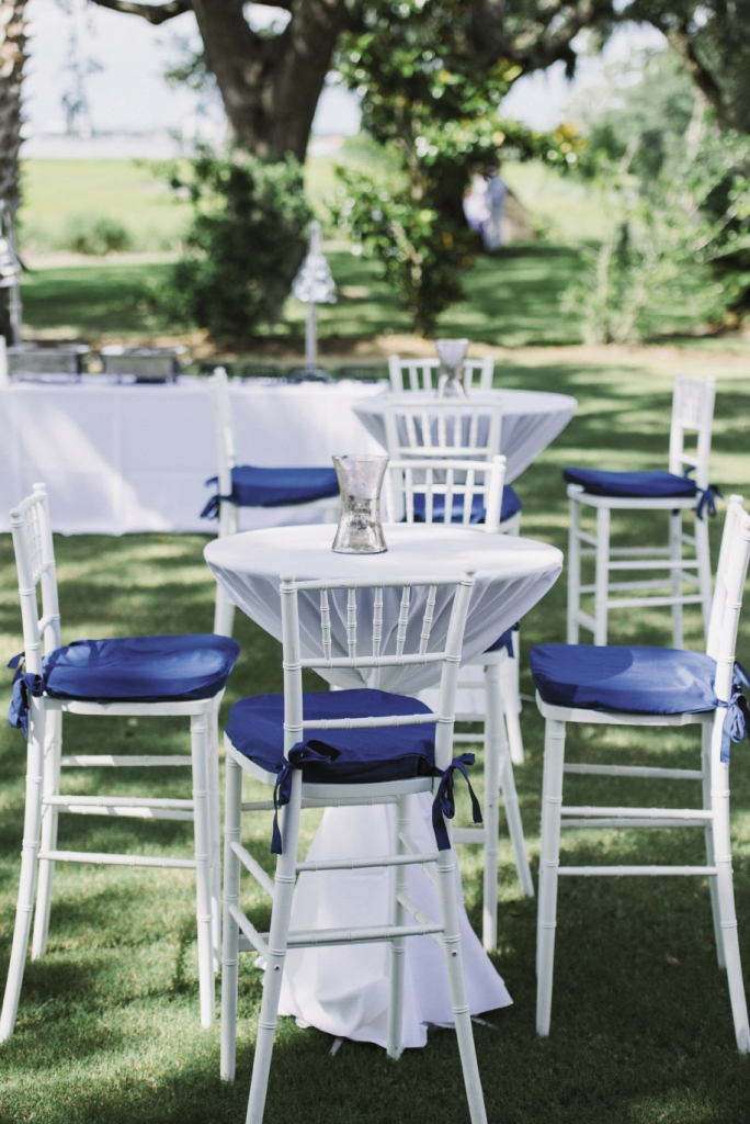 AL FRESCO: Cocktail tables and chairs were placed throughout the grounds so guests could enjoy the outdoors.