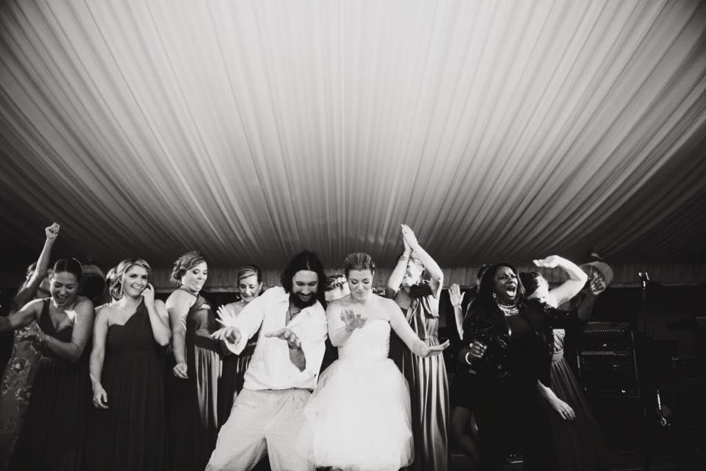 BOOGIE NIGHTS: “When it came to the reception, we wanted everyone to enjoy themselves...and party!” says Julie.