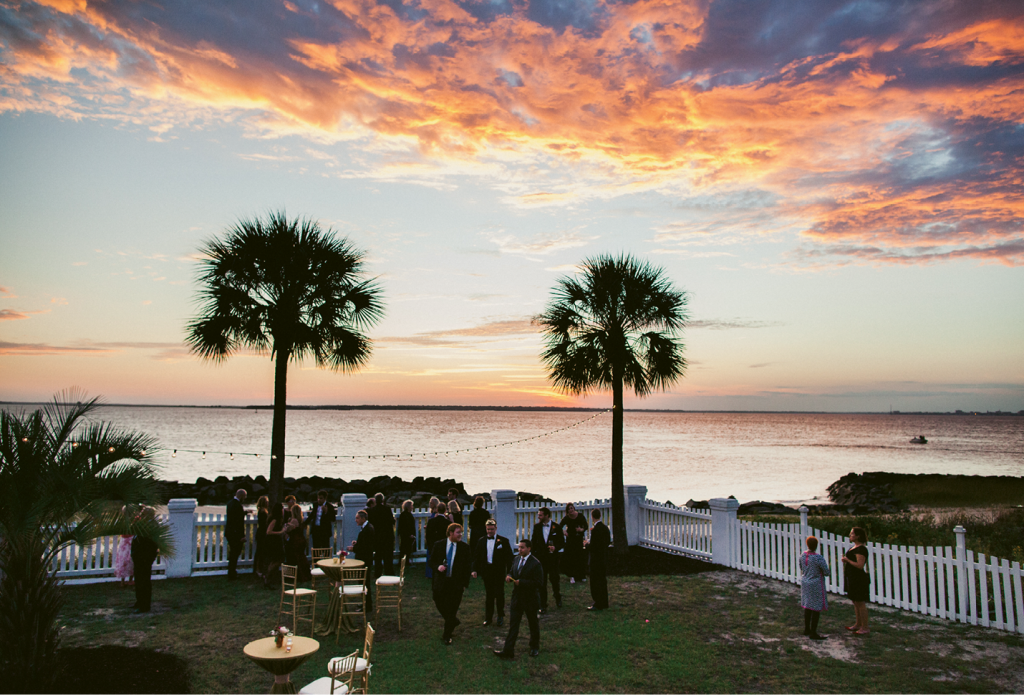 Before guests feasted on supper, the Sullivan’s Island sunset was a feast for the eyes. (Image by Juliet Elizabeth Photography)