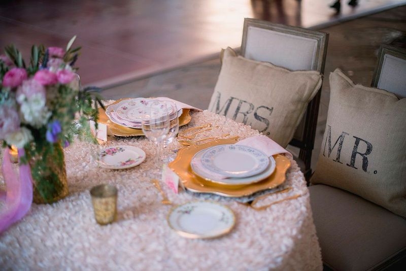 Wedding design by Sweetgrass Social Event + Design. Linens by La Tavola. China from Heirloom Vintage China Hire. Image by Timwill Photography.