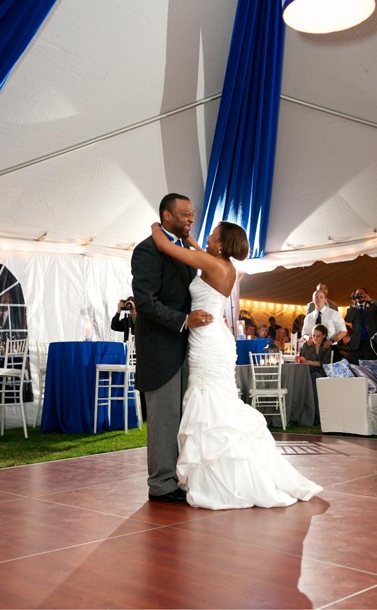 AND THAT’S THAT: On the evening’s most memorable moment, says Kiosha. “The feeling that we achieved our dream of celebrating our love and commitment in a way that truly reflected us as a couple.”