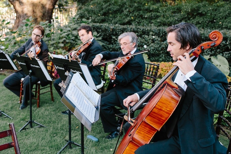 Ceremony music by Classical Charleston. Image by Carolina Photosmith.