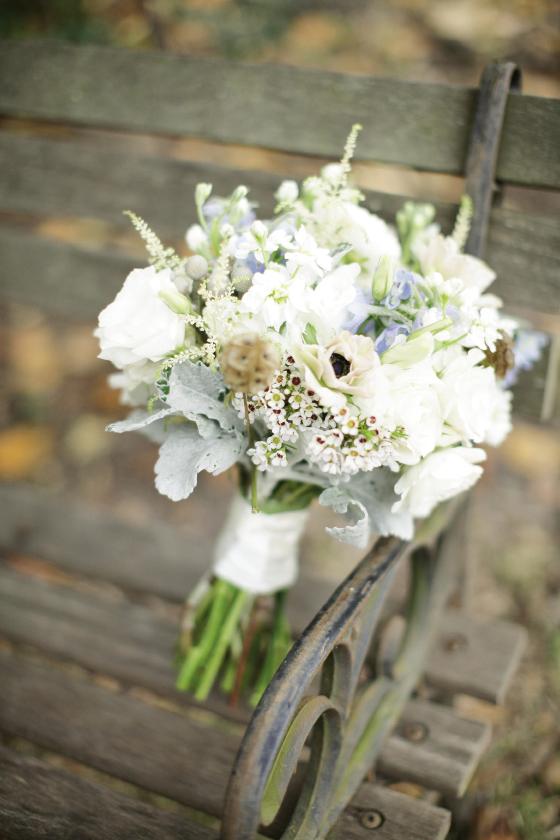 WHAT A HANDFUL: Summerville’s On a Limb Floral Designs made the bridal bouquet.